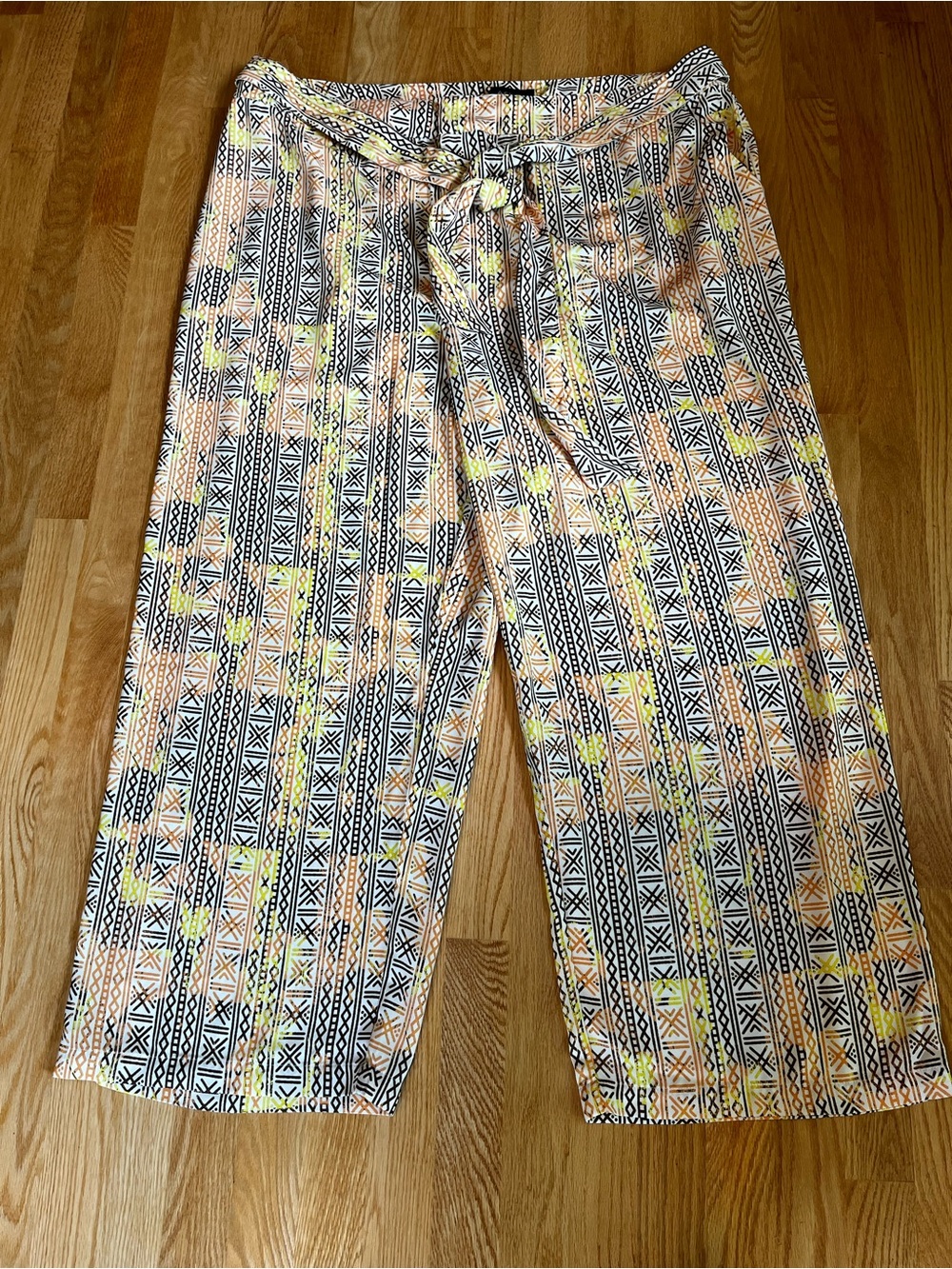 Afrocentric Tribal Print Wide Leg Pants Suze 24W NWOT